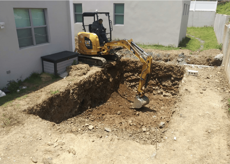 Piscinas - Excavación del terreno